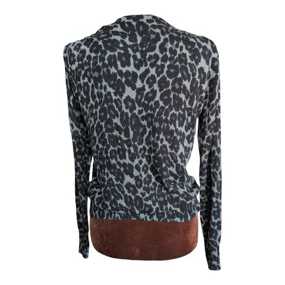 Joe fresh button down leopard cardigan size S - Picture 2 of 5